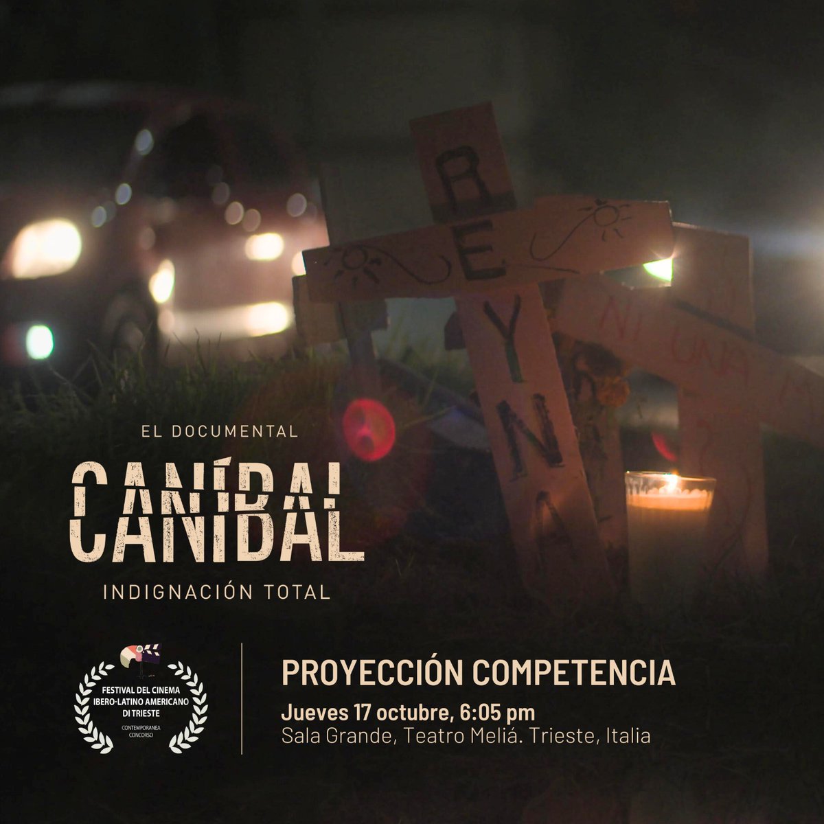 Como parte de la selección oficial del Festival del Cinema Ibero-Latino Americano di Trieste, ‘Caníbal: Indignación Total’ se proyecta hoy en el Teatro Meliá, en Trieste, Italia. El documental mexicano, dirigido por <a href="/GrauSerra/">Grau Serra</a>, compite en el Contemporánea Concorso.