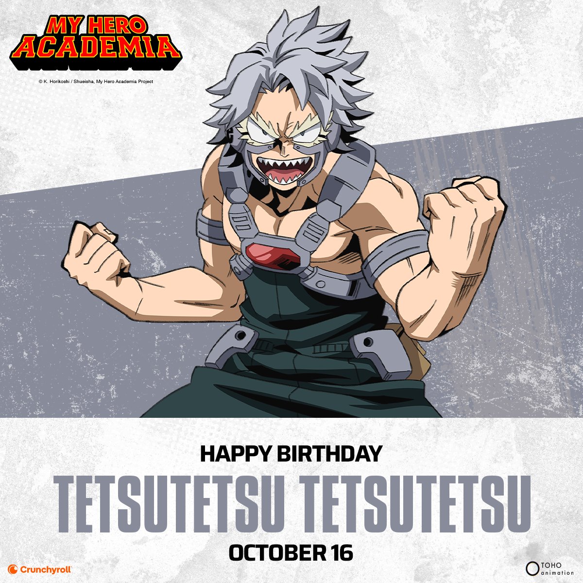 MHAOfficial's tweet photo. Happyhappy birthdaybirthday, Tetsutetsu! ❤️ https://t.co/gltINMGi4P