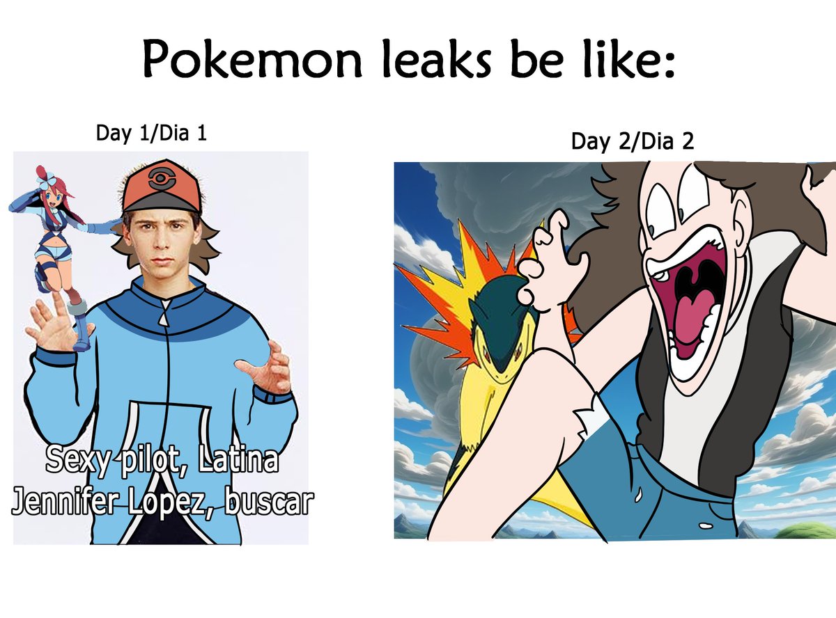 Cincos_5's tweet photo. Otro meme rancio de los leaks #NotAllTyphlosions #Pokemon #typhlosions #GameFreakLeaks https://t.co/uLMqciFrX5