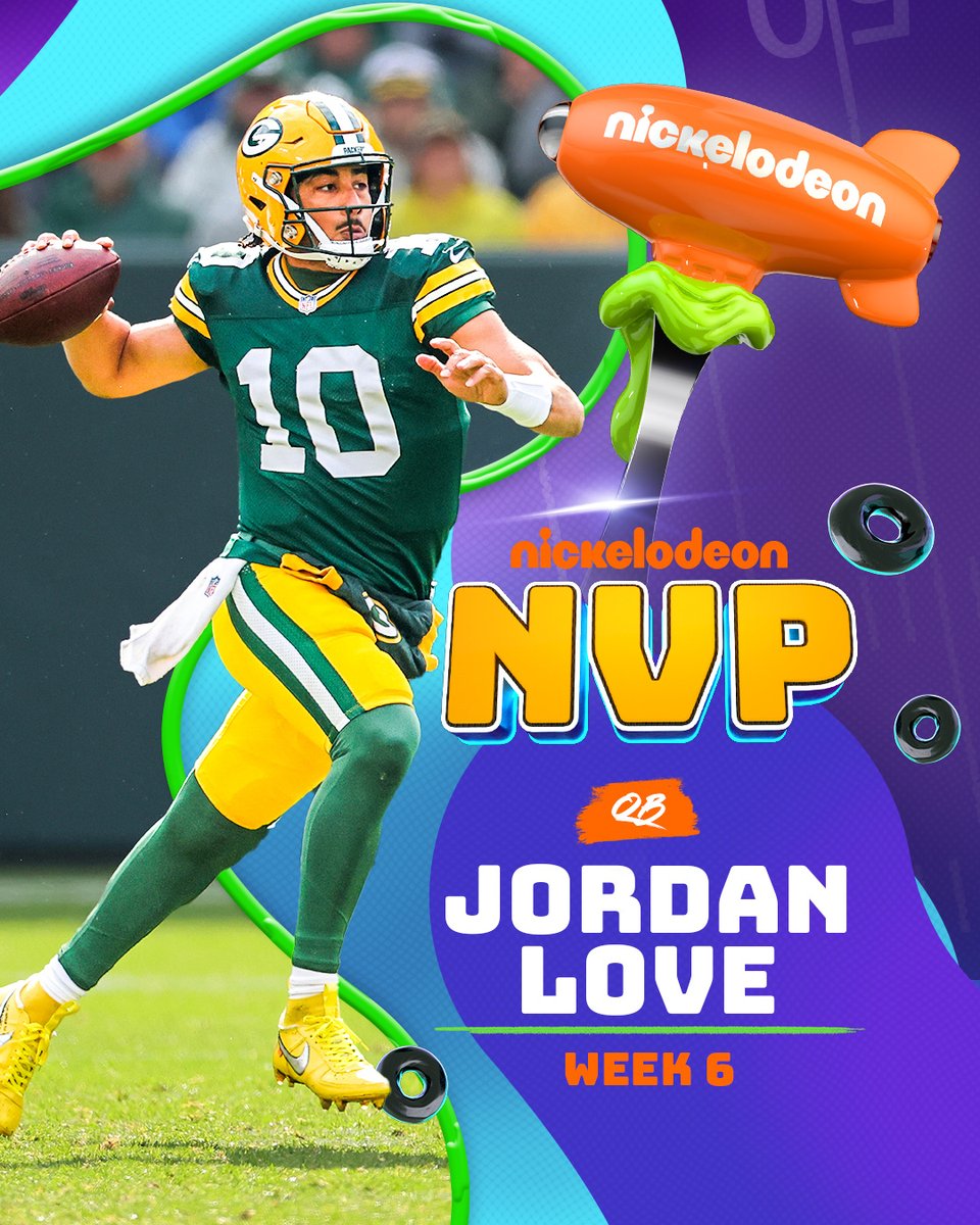 Week 6 NVP ⏩ Jordan Love

<a href="/Nickelodeon/">Nickelodeon</a> | <a href="/NickSportsTV/">NickSports</a> | <a href="/packers/">Green Bay Packers</a>