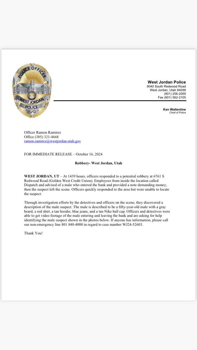 West Jordan Police Dept. tweet media