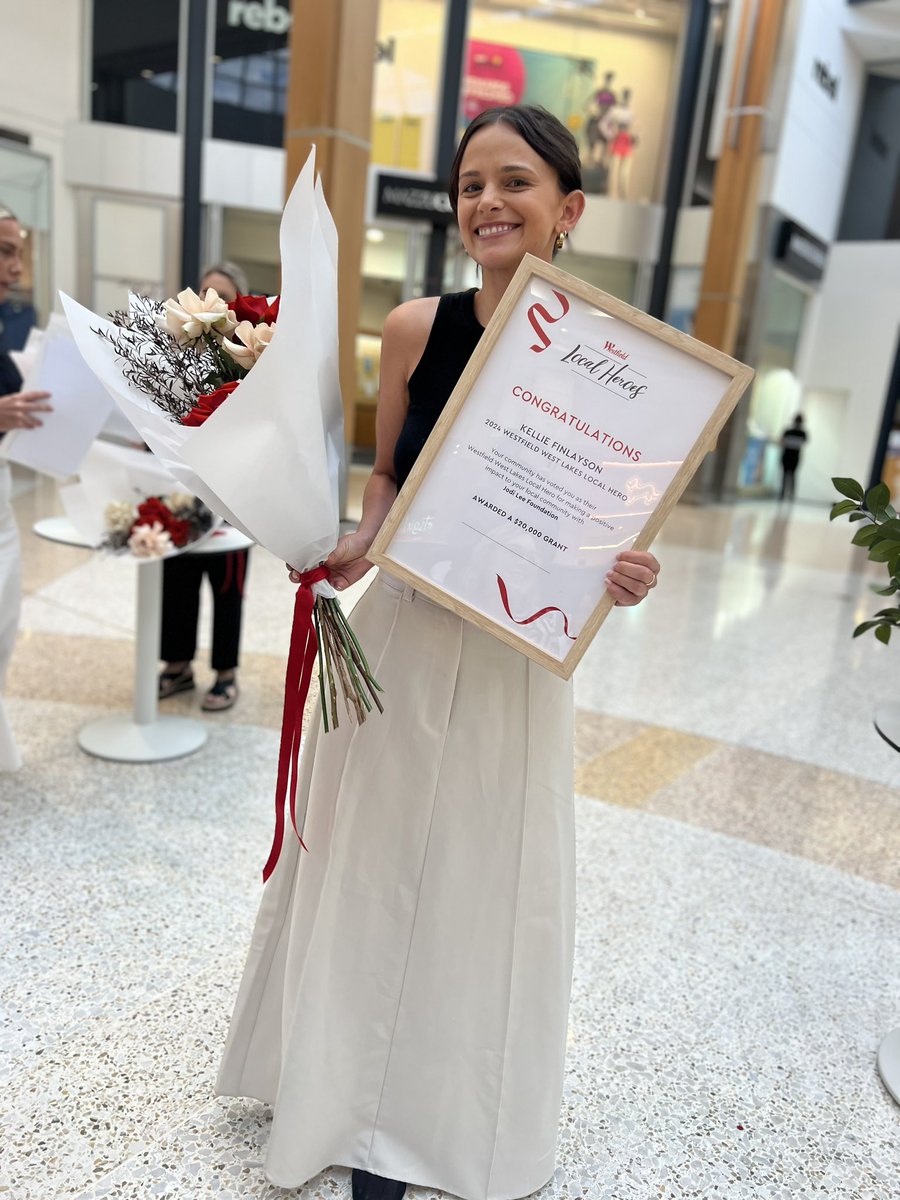 We are extremely proud to announce that Kellie Finlayson has been named a 2024 Local Hero for Westfield West Lakes!
A big thank you to Westfield for the opportunity and recognition and thank you to the community, Westfield Westlakes shoppers and everyone who voted for Kellie.