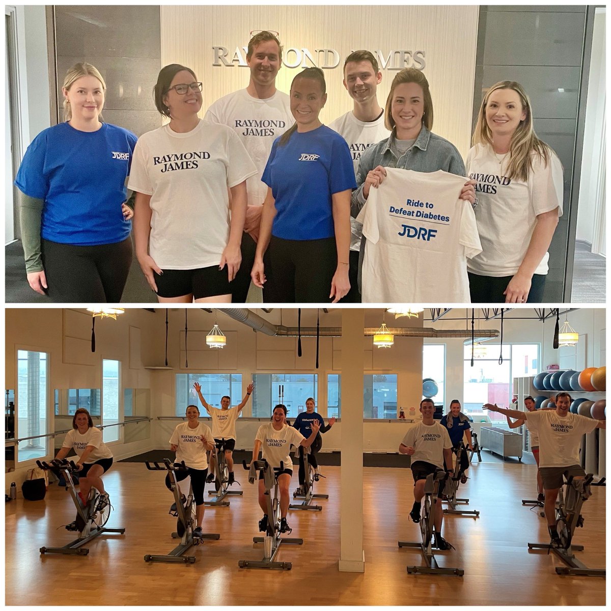 kiminglis's tweet photo. My amazing and talented assistant Saundra is the team captain for our Kelowna branch's efforts in fundraising for @JDRF_Canada Ride to Defeat Diabetes. We had our team event, where we all unleashed our inner cyclist! https://t.co/BMtUxrRNAc https://t.co/q2DnprLlJv
