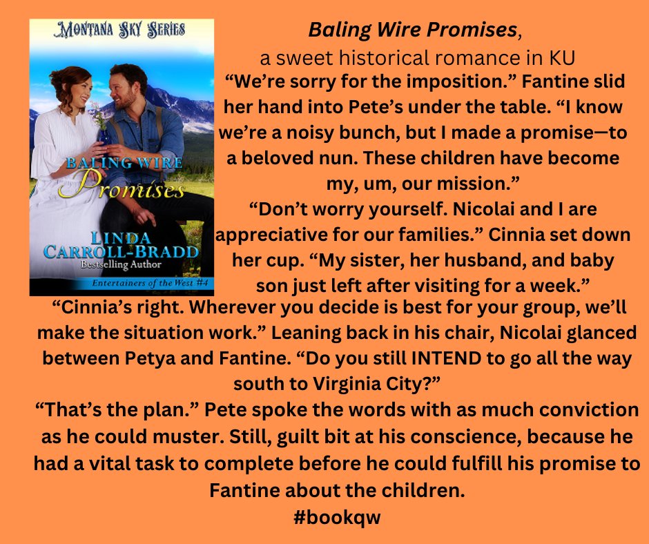 #BookQW Baling Wire Promises, book 4 in Entertainers of the West series. #HistoricalRomance