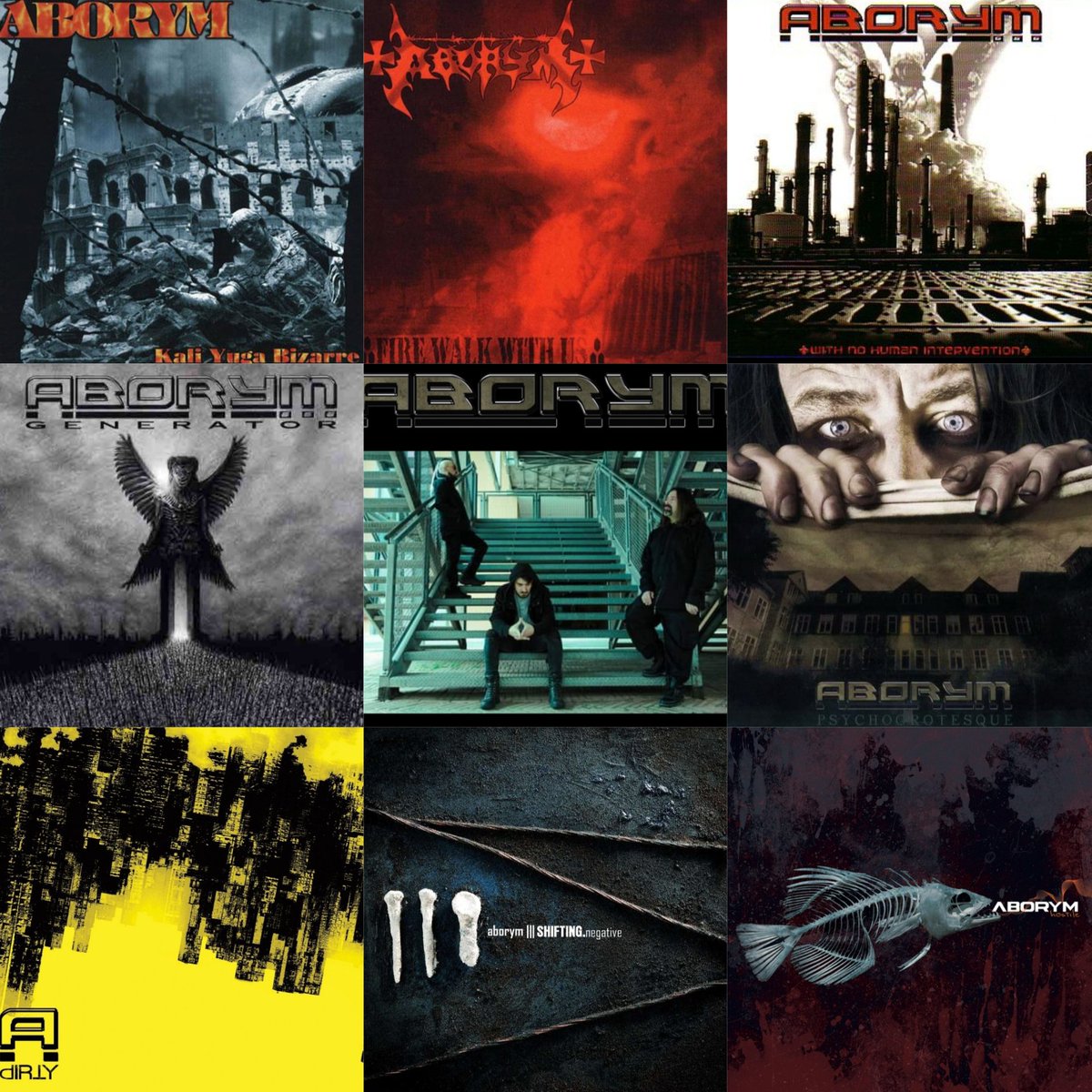 VRotgas's tweet photo. Aborym's Full-length Albums 🦇 

🦇Kali Yuga Bizarre 1999
🦇Fire Walk with Us 2001
🦇With No Human Intervention 2003
🦇Generator 2006
🦇Psychogrotesque 2010
🦇Dirty 2013
🦇Shifting.Negative 2017
🦇Hostile 2021

🦇🦇🦇🦇🦇🦇

#aborym 
#industrialblackmetal 
#Theblacklegion https://t.co/1GqNjQmrnG