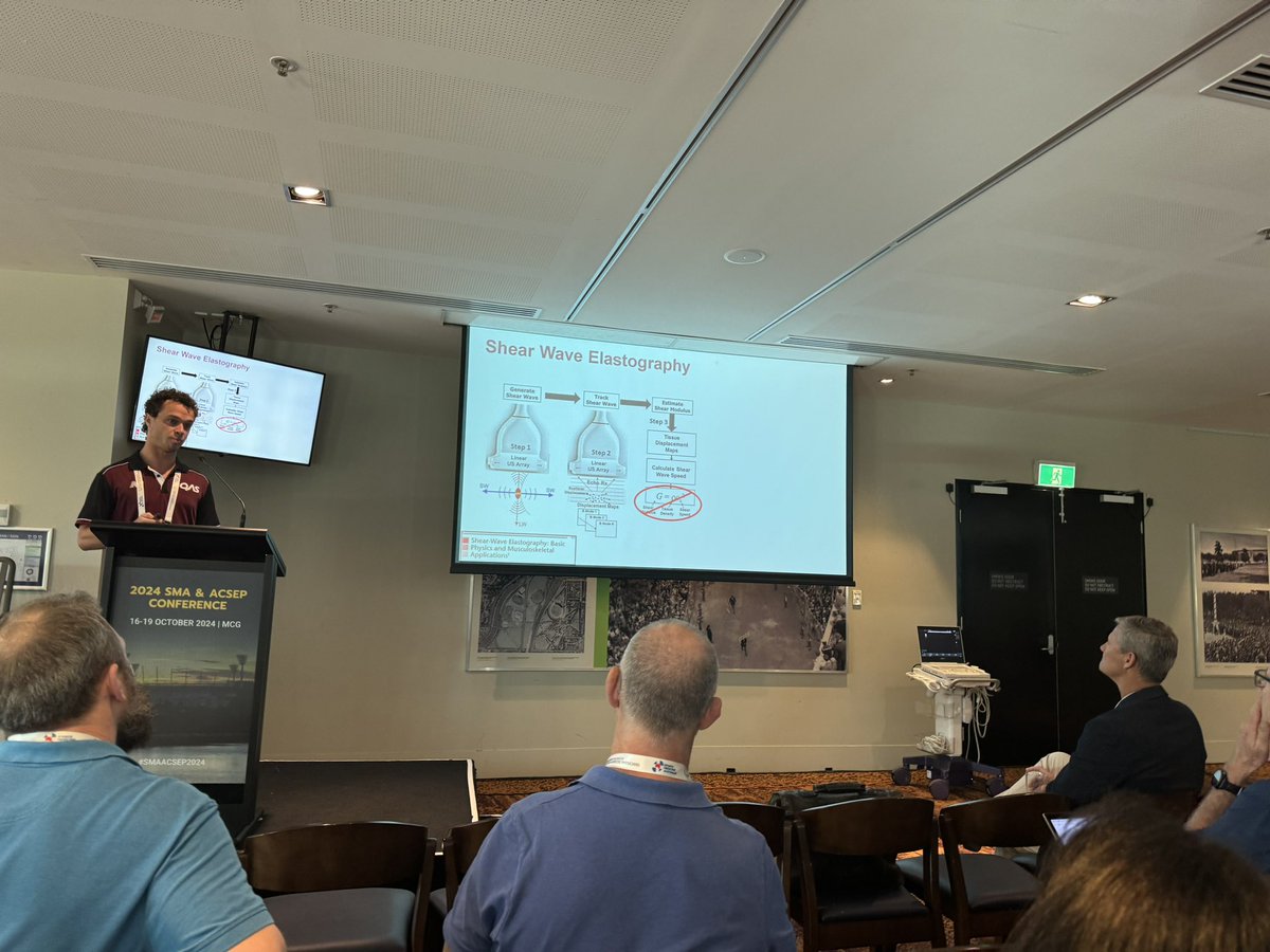 Duhigs's tweet photo. And we’re away! What a start to the SMA ACSEP Conference! Flattered with the turn out to our shoulder symposium. Grateful for the opportunity to share our work, pose future directions and showcase some cool tech in the space💪 https://t.co/BGYudvmqHI