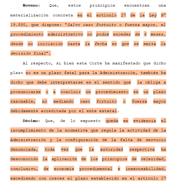 ValdiviaLegal's tweet photo. #SentenciadelDía Nº 11

La tramitación excesivamente prolongada de un permiso de residencia definitivo es constitutiva de falta de servicio, al no pronunciarse dentro de un plazo razonable.

Disidencia (Benavides y Valdivia): no se probaron daños y perjuicios.

(CS, 80.206-2023) https://t.co/ILIk02nBAv