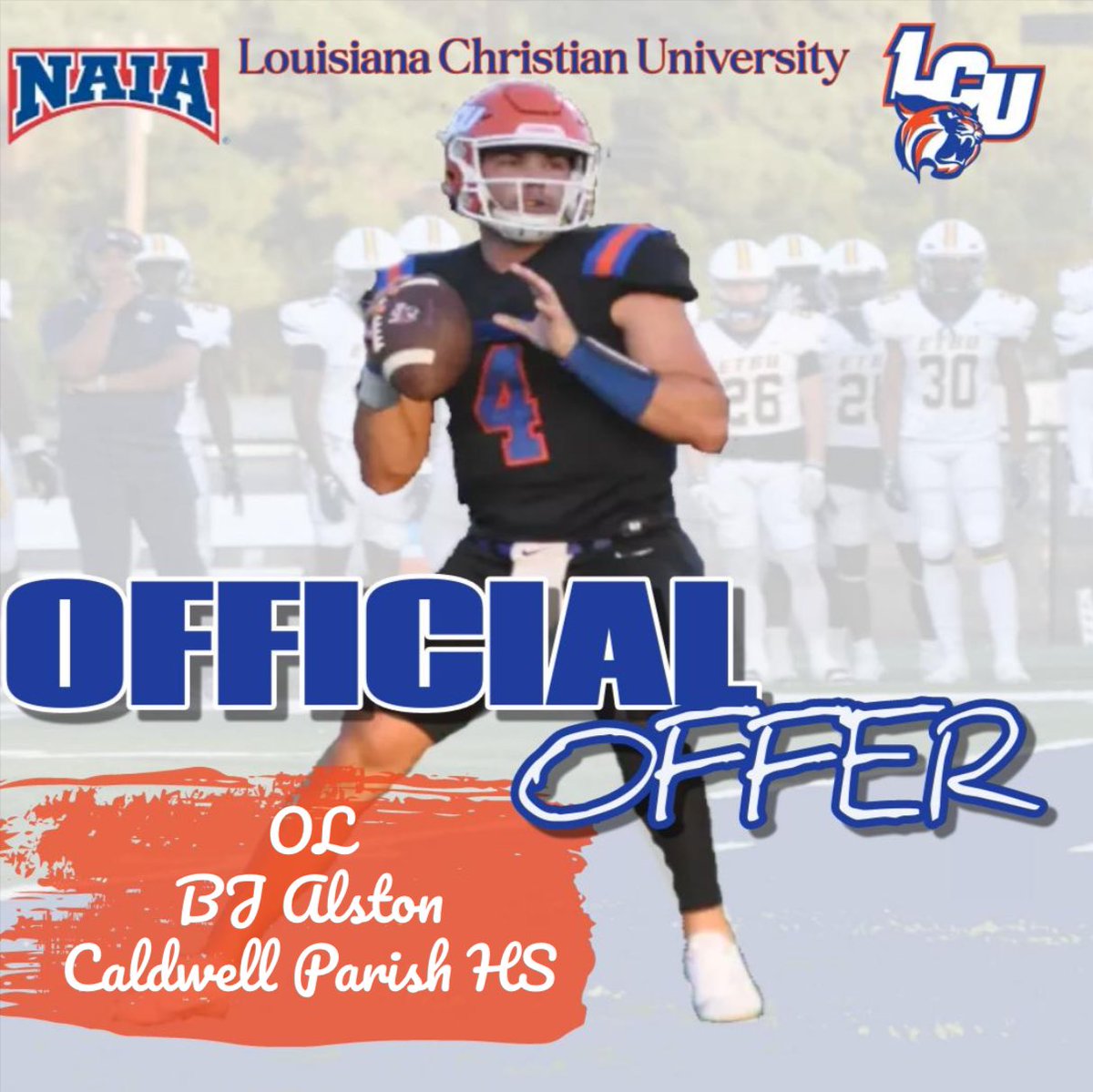 #AGTG Blessed to receive my 3rd offer from Louisiana Christian University‼️ <a href="/coachwood_LCU/">James Wood</a> <a href="/CoachBenMc19/">Ben McLaughlin</a> <a href="/LCU_ftball/">LCU Football</a> <a href="/CoachCoryYork/">Cory York</a> <a href="/barton_52/">Justin Barton</a> <a href="/cleo_head1/">James head, CSCS</a> <a href="/CoachBarton4/">Jacob Barton</a>