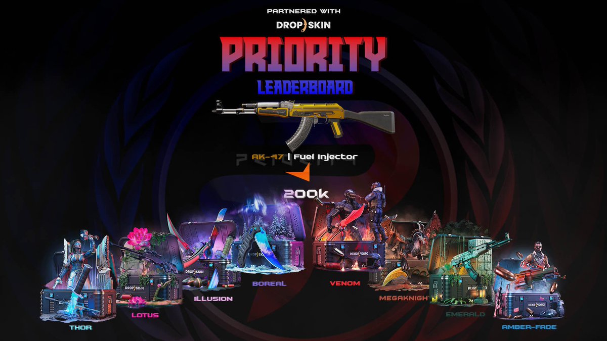 This coming month we are excited to announce our upcoming clan leaderboard with new prizes thanks to our NEW PARTNER <a href="/drop_skin/">DROPSKIN.COM Official</a> ! On top of our usual 200k FACEIT points, we will be giving away an AK47 | Fuel Injector thanks to the ESEA league pass giveaway, as well as 34 other