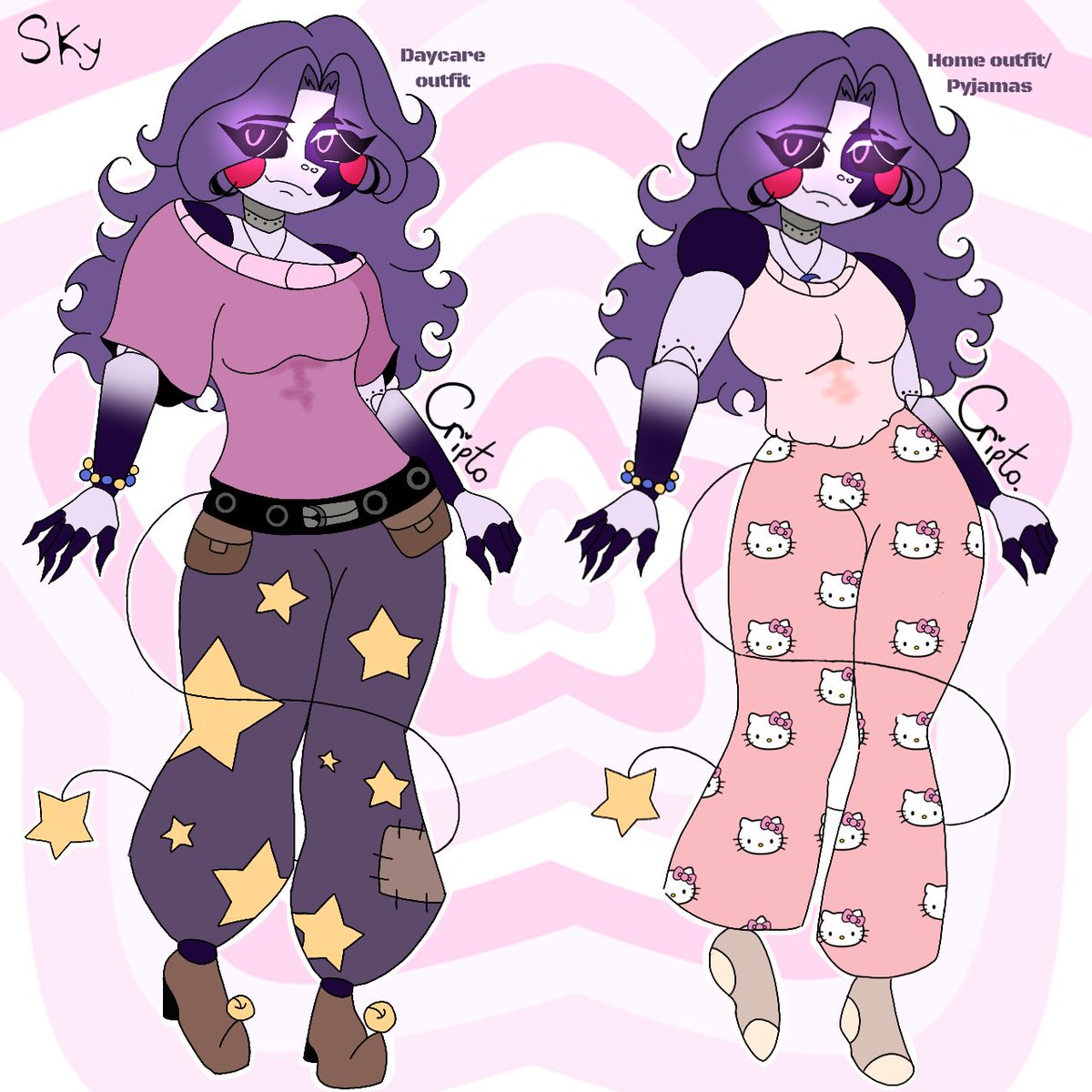 cryp_tic0's tweet photo. She is Sky!
My current version of Violet 

#ArtistPromo #SAMS #sister #siblings #Sky #art #FiveNightsAtFreeddys #securitybreach #daycare https://t.co/VFvDKH9HXZ