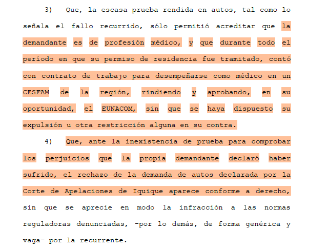 ValdiviaLegal's tweet photo. #SentenciadelDía Nº 11

La tramitación excesivamente prolongada de un permiso de residencia definitivo es constitutiva de falta de servicio, al no pronunciarse dentro de un plazo razonable.

Disidencia (Benavides y Valdivia): no se probaron daños y perjuicios.

(CS, 80.206-2023) https://t.co/ILIk02nBAv