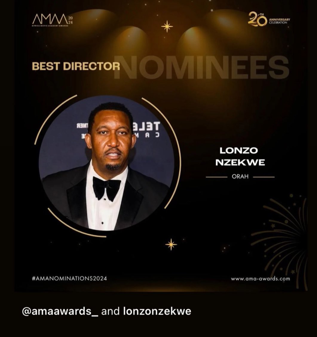 Gratitude 🙏🏾 for this nomination at the 2024 Africa Movie Academy Awards (AMAA) <a href="/AMAAWARDS/">AMAA</a>
#OrahMoive #Orah #amaa2024
#AMAA2024Nominations
#AMAATurns20 #filmdirector