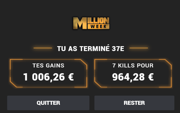 Mesdames, messieurs, le poker est un jeu dans lequel on peut être déçu après avoir gagné de l'argent. #Nexttime