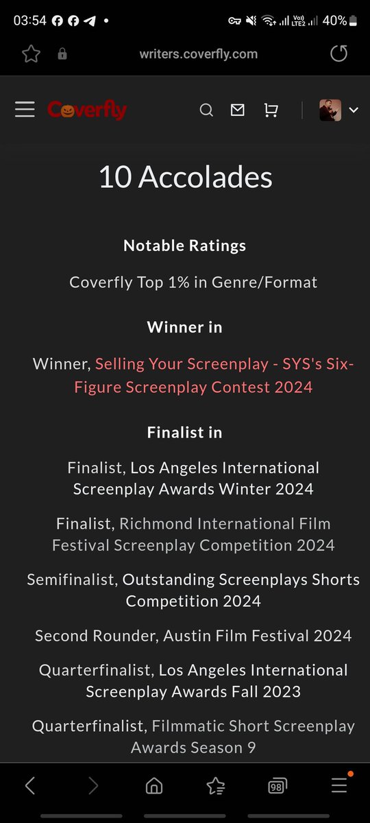 SaeidGh30792430's tweet photo. I'm proudly announcing that my short screenplay #Suniscoming has won the best short film category of Selling Your Screenplay - SYS's Six-Figure Screenplay Contest 2024 contest.
Congrats to my co-writer @atefeh_salehi67 
Special thanks to @ashleymeyers for everything. https://t.co/rsvfGCOcDi