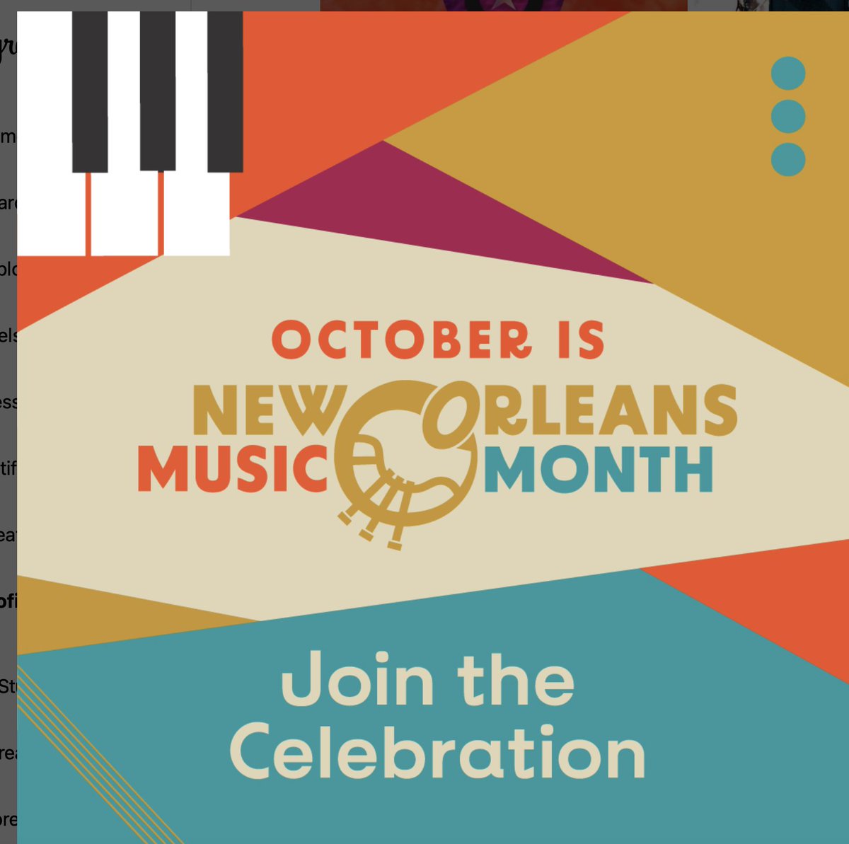 OffBeatMagazine's tweet photo. Join us for New Orleans Music Month - a citywide celebration of NOLA's vibrant music scene - all October long. Hundreds of shows. Numerous venues. Dozens of festivals. Trust us, you won't want to miss this! Learn more at https://t.co/pELSRQ8kWo #nolamusic #nolamusicians https://t.co/ShFhfu9rgL