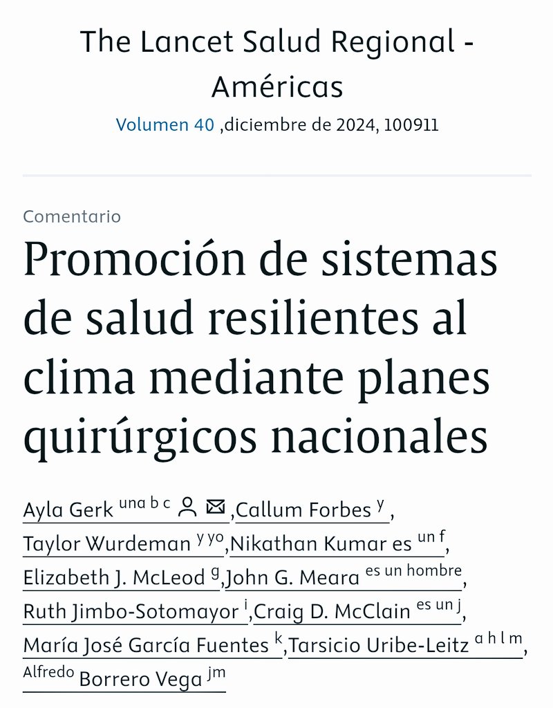 Corporación Latinoamericana para la Salud (@saludlatam_org) on Twitter photo 📢 ¡Nuevo artículo publicado! 🎉
Nos complace compartir que nuestro Presidente Fundador <a href="/ABorreroVega/">Alfredo Borrero Vega</a> y nuestra Directora Ejecutiva, María José García, han participado como coautores en un ensayo científico recientemente publicado en <a href="/sciencedirect/">ScienceDirect</a>. 📢 ¡Nuevo artículo publicado! 🎉
Nos complace compartir que nuestro Presidente Fundador <a href="/ABorreroVega/">Alfredo Borrero Vega</a> y nuestra Directora Ejecutiva, María José García, han participado como coautores en un ensayo científico recientemente publicado en <a href="/sciencedirect/">ScienceDirect</a>.