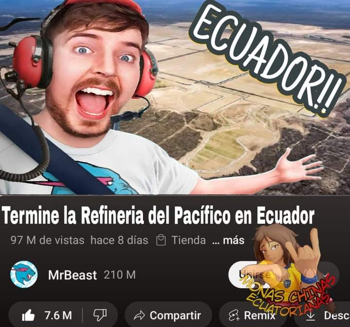 Davzzzd's tweet photo. @eluniversocom *Llega Mr. Beast a Ecuador*
Automáticamente Mr. Beast: https://t.co/F3ZvMGE6QM