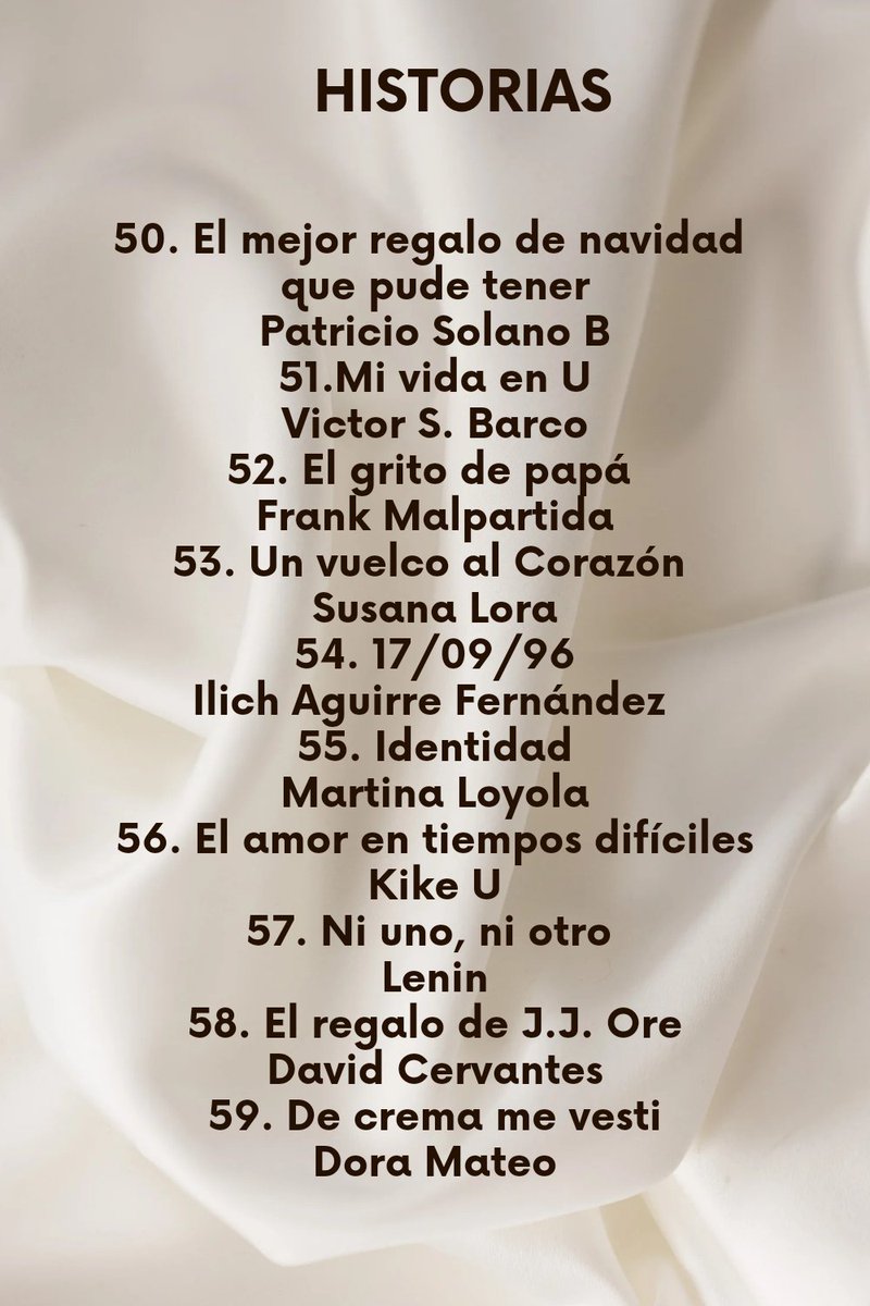 Conoce las historias de la 2da edición de historias U 📝

Completa tu colección con las Historia del #50 a #99 .

Súmate a #AGPEMG2