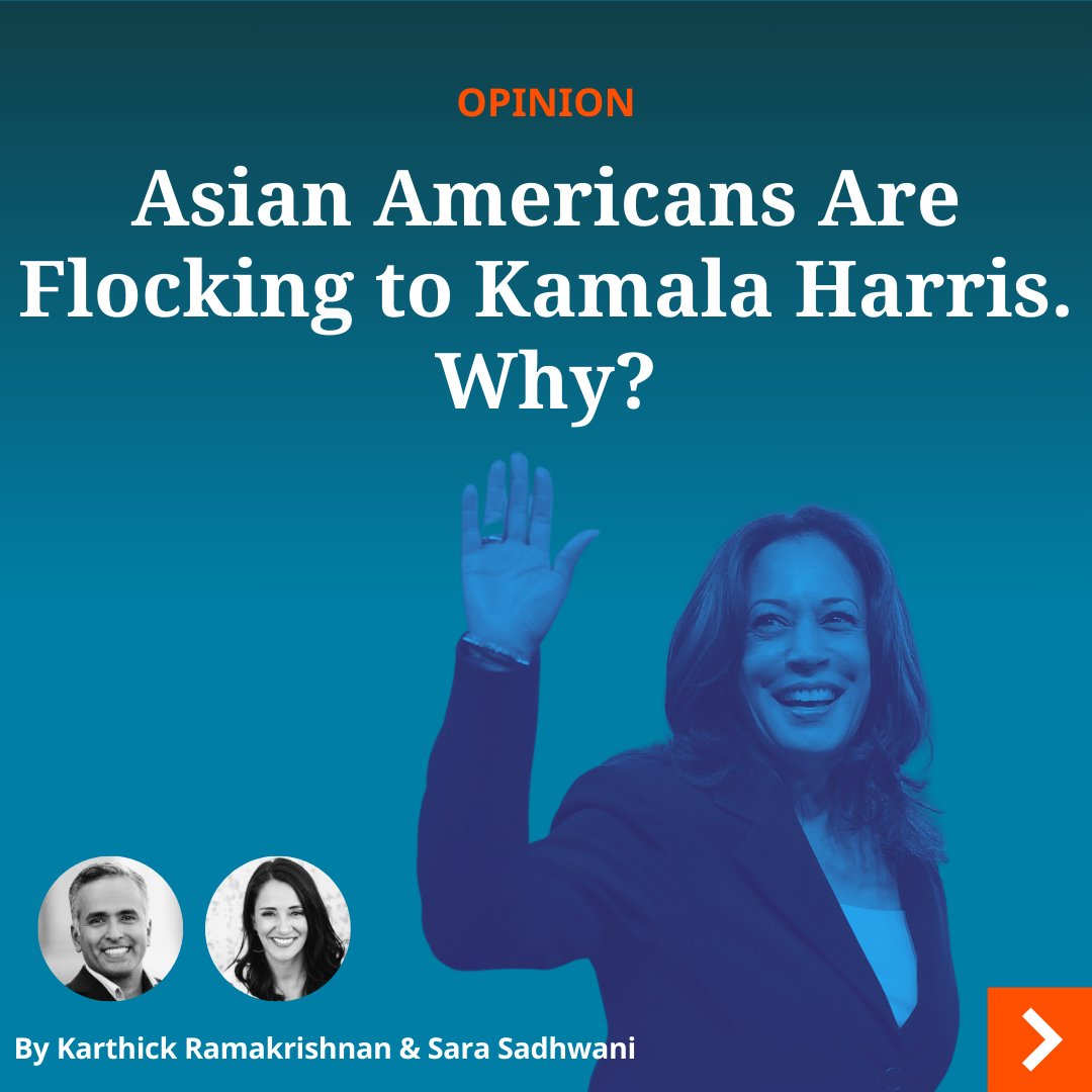 New survey data of AAPI voters reveals a gender gap between AAPI women &amp; men regarding support for presidential candidate Kamala Harris — a historic first in polling history.

Read more about these #Election2024 insights from <a href="/karthickr/">Karthick Ramakrishnan</a> &amp; <a href="/sarasadhwani/">sara sadhwani</a>: aapidata.com/featured/asian…