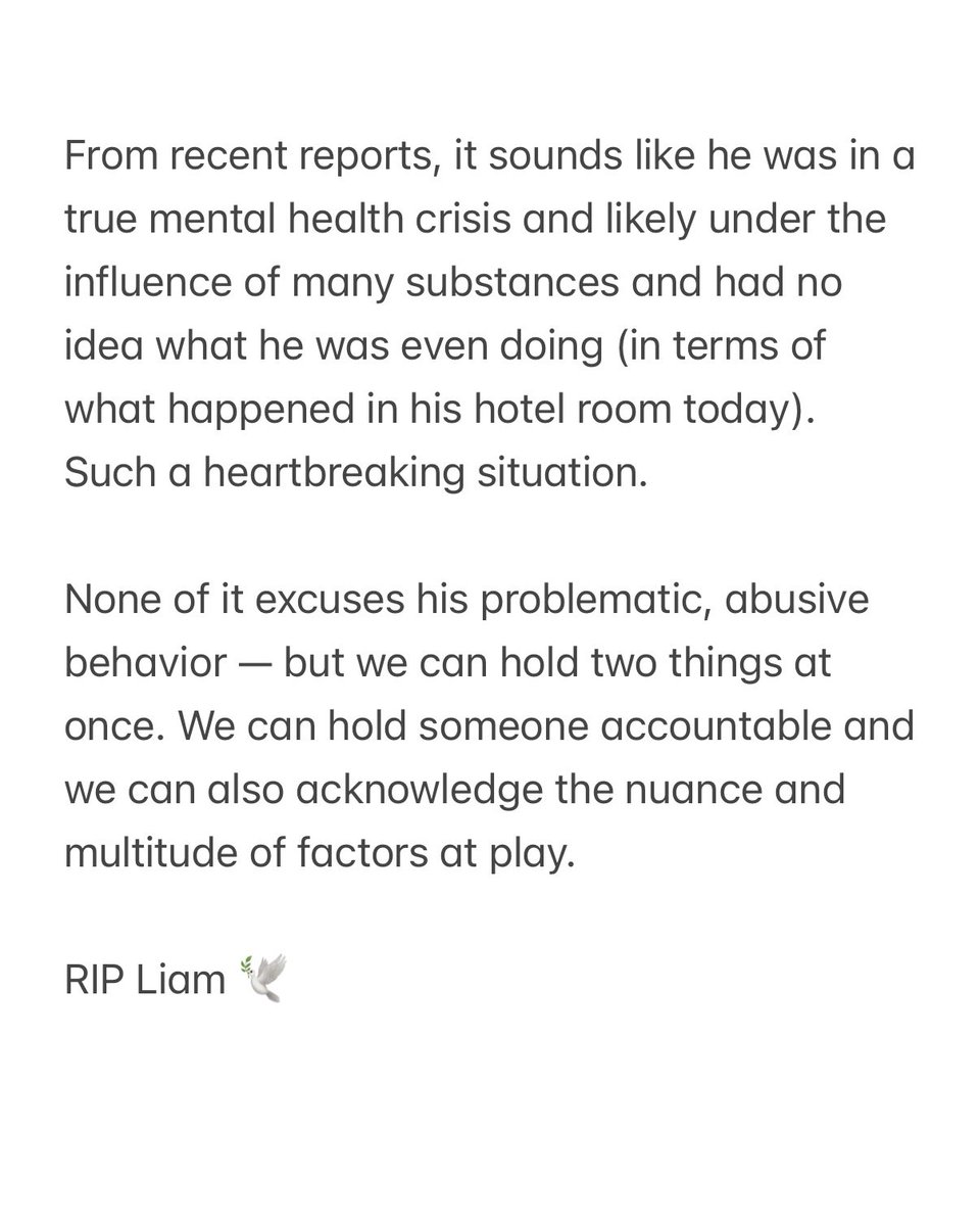 Thoughts and nuance on the death of #LiamPayne ❤️‍🩹🕊️