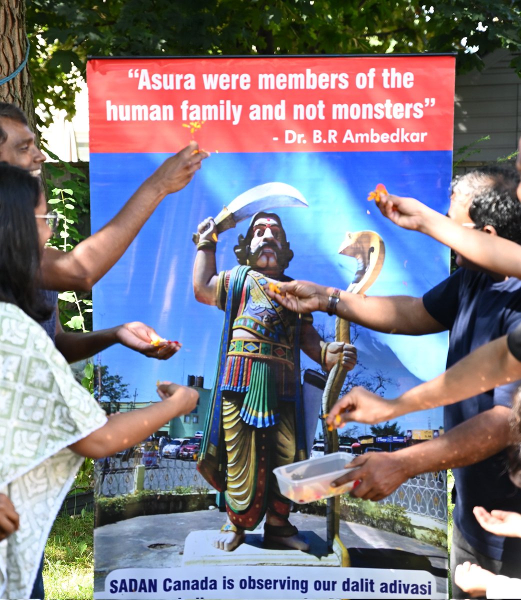 SADAN_Canada's tweet photo. SADAN team observed Oct 16th as #MahishasurMartyrdonDay and mourned our great ancestor Mahishasur.  
#AdivasiLivesMatter 
#DalitLivesMatter 
#IndigenousLivesMatter 
#HailAsura 
#DeBrahmanisation 
#Unlearn https://t.co/MlZTy0LT65