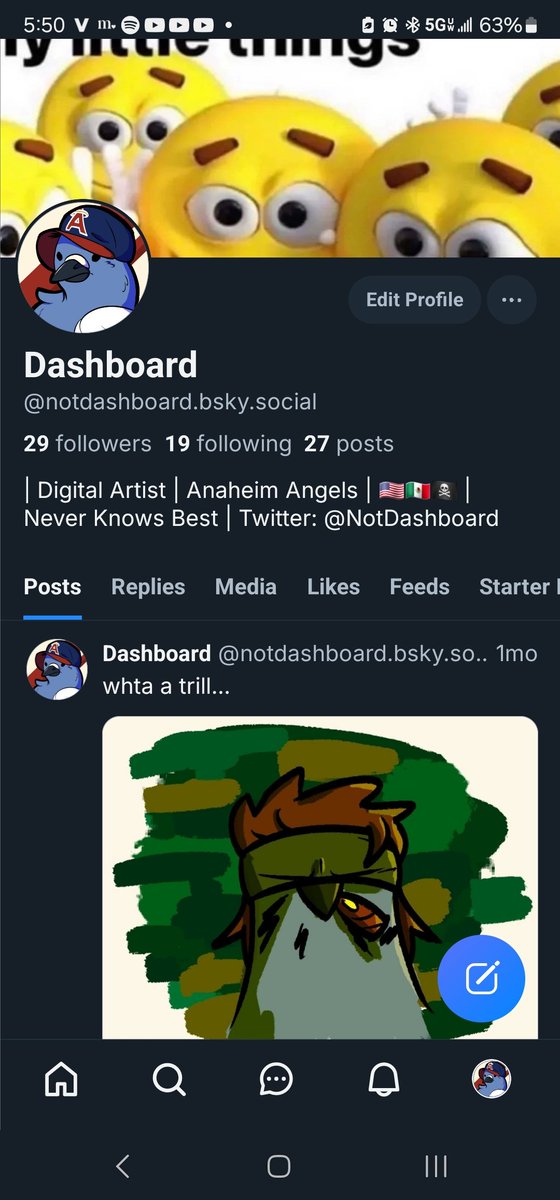 NotDashboard's tweet image. heres my Bluesky