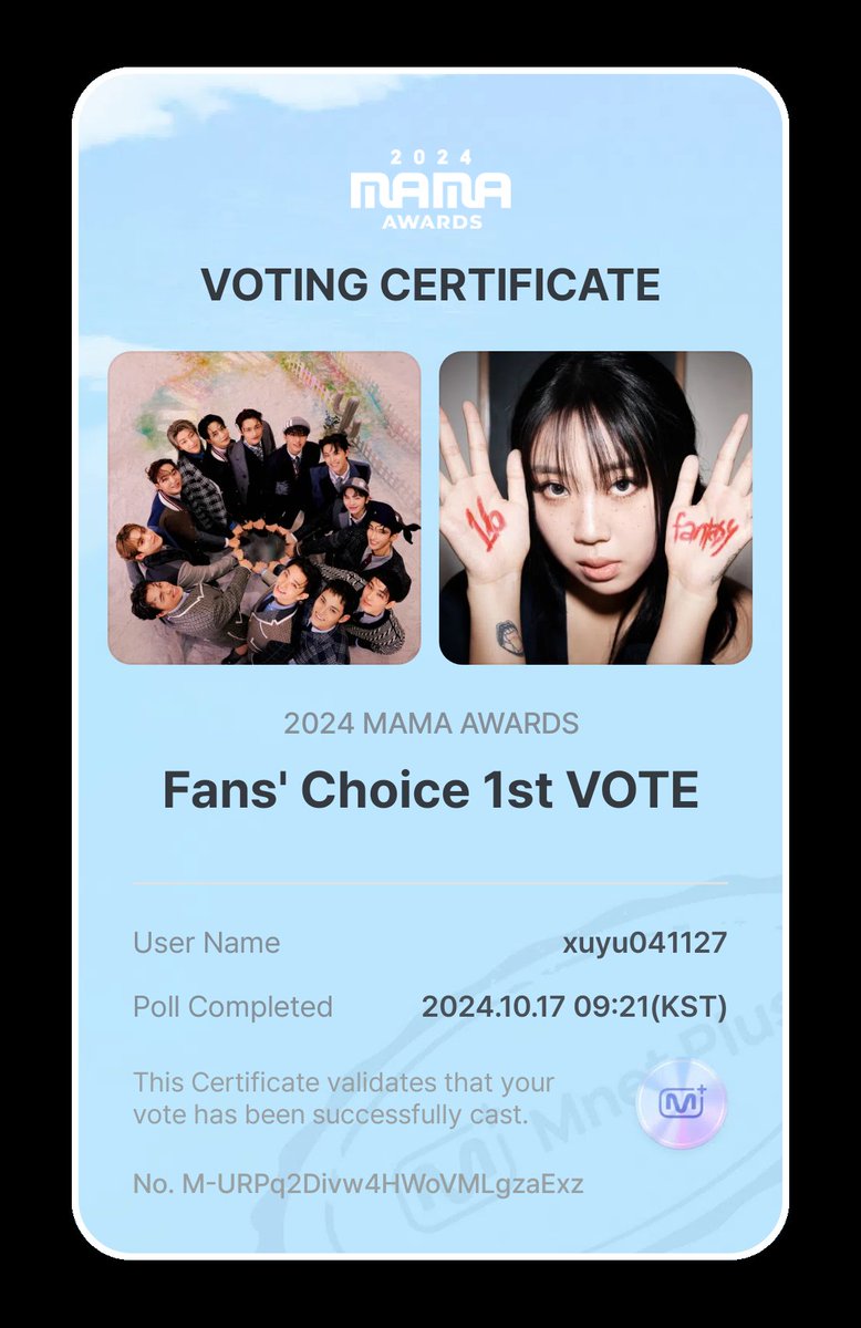 #2024MAMAVOTE #SEVENTEEN
vote to SEVENTEEN！