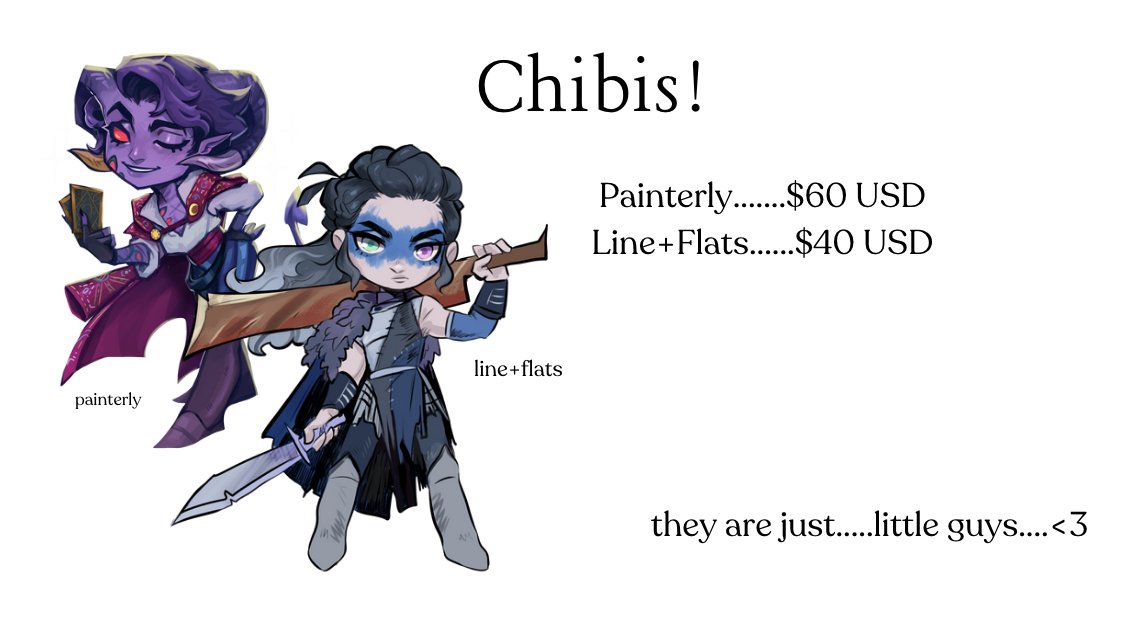 quick round of commissions! I'll update when i close these spots