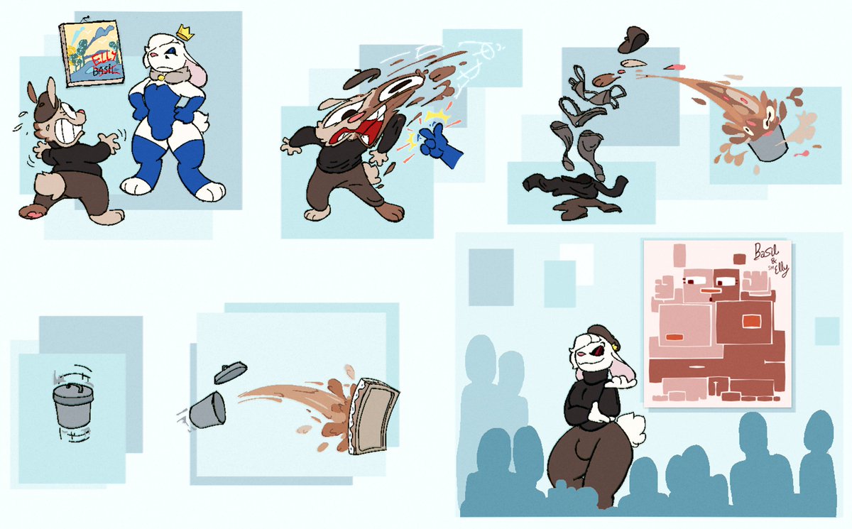 SkunkyElly's tweet image. since i won't be able to draw for a few days i will leave you all with this comic from last year featuring @Hoppingmadking