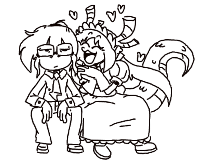 Grim_Teensie's tweet photo. #DragonMaid doodles https://t.co/sU2RWaPg61