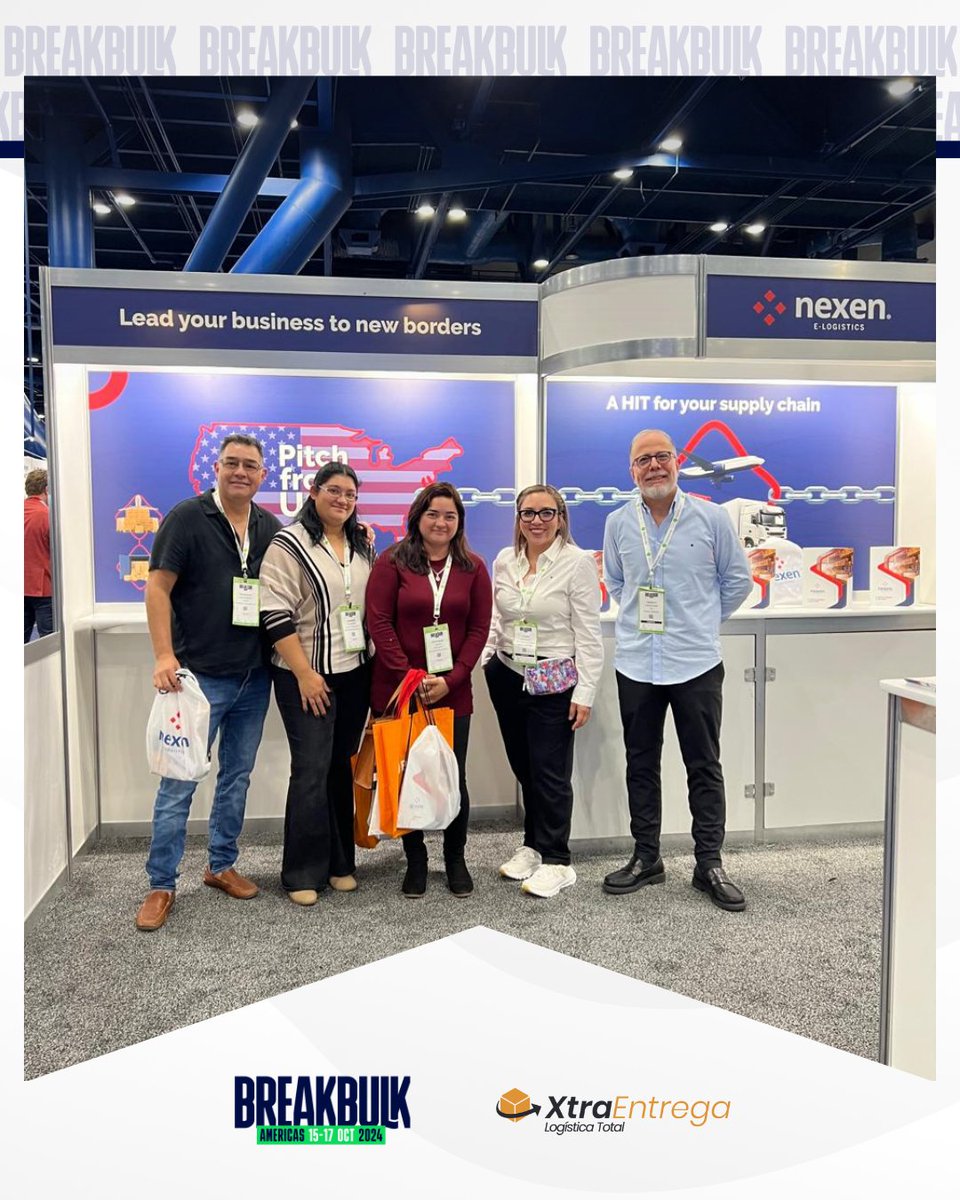 XtraEntrega's tweet photo. ¡Gracias por visitar nuestro stand en Breakbulk Americas 2024!🤝

Gracias a todas las Empresas de Transporte, Agentes de Carga y Empresas de Carga Aérea. ¡Nos vemos a todos mañana en el tercer y último día de Breakbulk Americas 2024!🚚✈ https://t.co/4cBGnjICp9