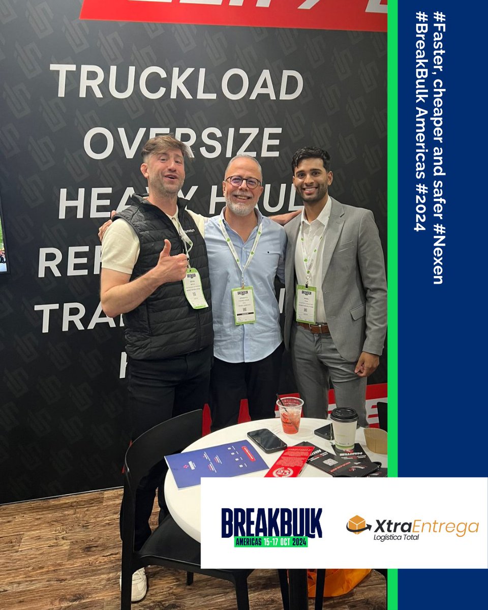 XtraEntrega's tweet photo. ¡Gracias por visitar nuestro stand en Breakbulk Americas 2024!🤝

Gracias a todas las Empresas de Transporte, Agentes de Carga y Empresas de Carga Aérea. ¡Nos vemos a todos mañana en el tercer y último día de Breakbulk Americas 2024!🚚✈ https://t.co/4cBGnjICp9