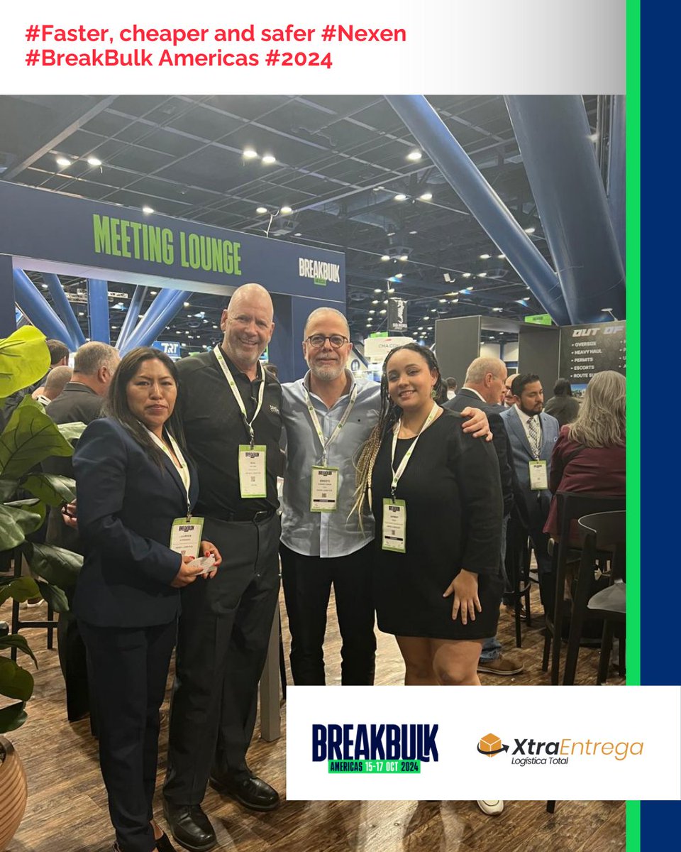 XtraEntrega's tweet photo. ¡Gracias por visitar nuestro stand en Breakbulk Americas 2024!🤝

Gracias a todas las Empresas de Transporte, Agentes de Carga y Empresas de Carga Aérea. ¡Nos vemos a todos mañana en el tercer y último día de Breakbulk Americas 2024!🚚✈ https://t.co/4cBGnjICp9