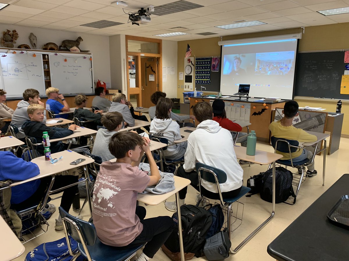 Today we had GVXC alumnus Valdis Slokenbergs zoom in from Texas to talk to the team leading up to the conference meet this weekend.  Great to hear his wisdom and insight.  
Context and clarity! 
Once a Viking, always a Viking.