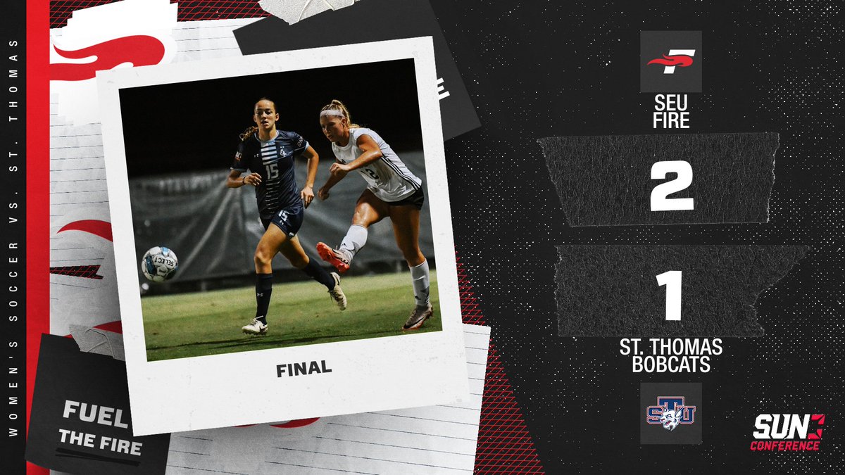 THE FIRE WIN!!

Madelyn Davidson had herself a day with goals in the 5th and 53rd minute! 

Southeastern returns to action on Wednesday, October 23rd at Keiser University. 

#FuelTheFire🔥