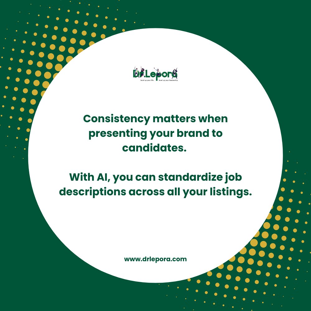 drlepora's tweet image. Consistency matters when presenting your brand to candidates.

#HumanResources #AIInHR #DataDrivenHR #AIInHR #FutureOfWork #HRManagement #DrLepora #nextgenpeople