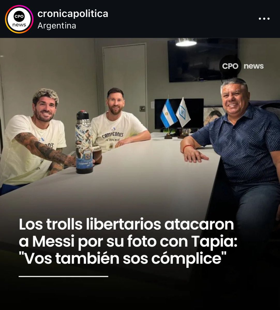 TugoNews's tweet photo. Ahora ODIAN a Messi, ser libertario es una enfermedad mental https://t.co/Z5hbB8Frxv