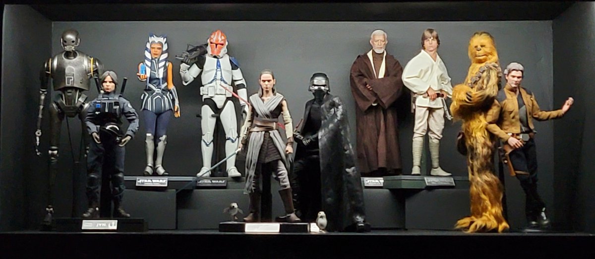 stevesshowcase's tweet photo. My Star Wars duo display update. I added rear row risers, shifted spacing, and Luke and Obi-Wan joined the party from storage. https://t.co/3BtazdoXFj