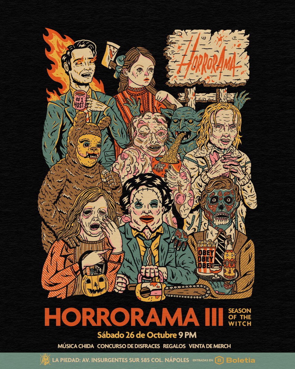Horrorama (@loshorrorama) on Twitter photo Nos vemos este 26 de octubre para festejar Halloween y nuestro tercer aniversario.
Boletos en halloweenhorrorama.boletia.com Nos vemos este 26 de octubre para festejar Halloween y nuestro tercer aniversario.
Boletos en halloweenhorrorama.boletia.com