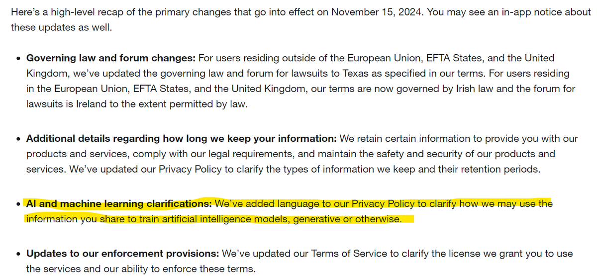 Sacrilegious_D's tweet photo. Is it just me who's a bit concerned that #Twitter will be using our conversations to train #AI??
#NewPrivacyPolicy https://t.co/I8GbNU0PHT