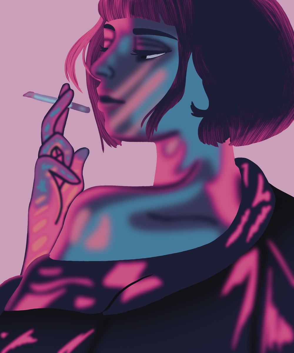hshippcomics's tweet photo. Lineless neon portrait https://t.co/CZQmhcFedN