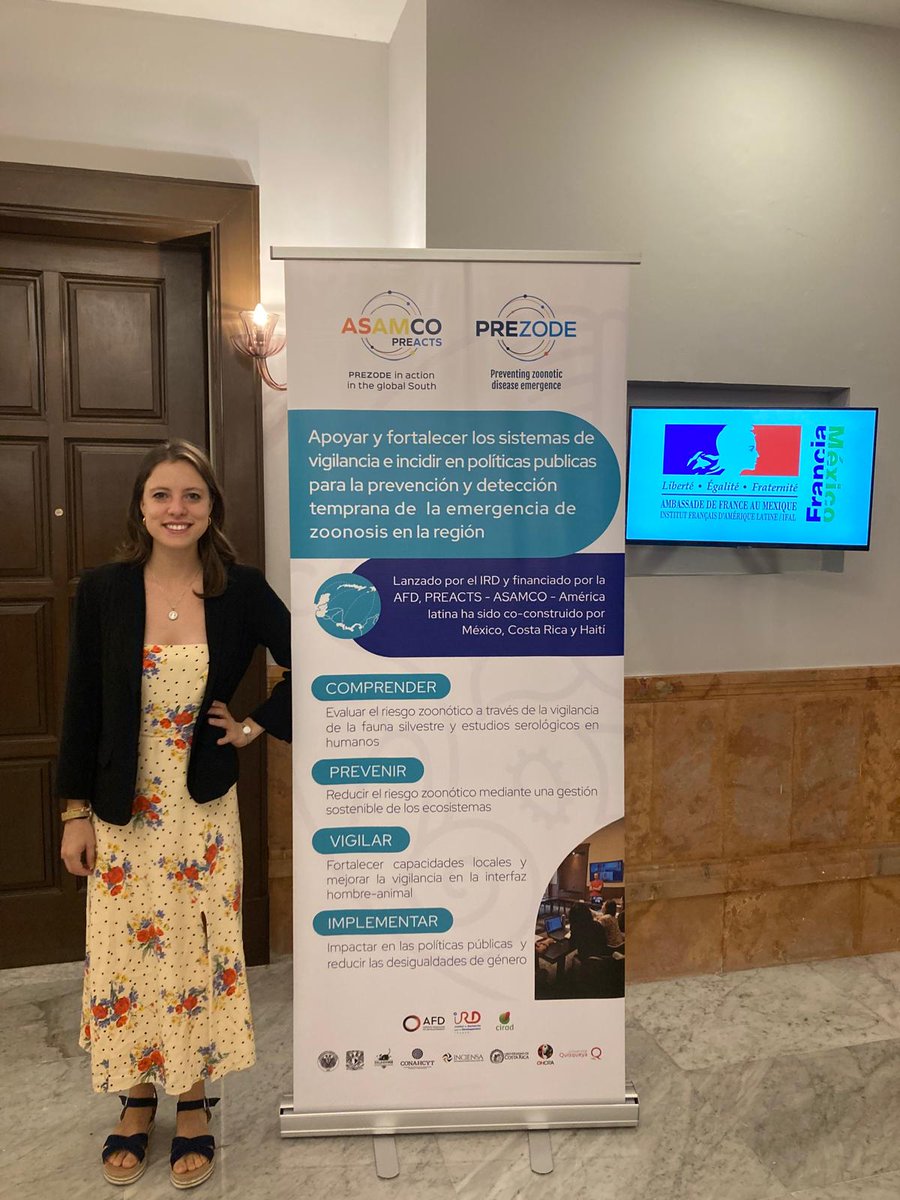 Steph_Signoret's tweet photo. Honored to have been invited to give a lecture as part of the FEF "One Health" and to participate in the launch of the PREACTS-ASAMCO project! 🌍 📷#ASAMCO aims to implement actions to reduce the risk of zoonotic disease emergence in Mexico, Costa Rica, and Haiti. @PREZODE_Intl https://t.co/m2sp39DaOV