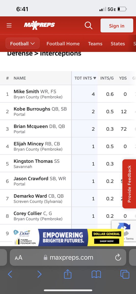 canttstoppzero's tweet photo. 5th in the region for interceptions as a sophomore. Only the beginning! @@SavHighFootball @CoachBTolliver https://t.co/TfAFAApFr2