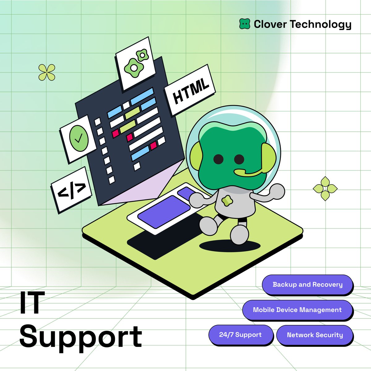 clovertech_co's tweet image. 🛠️ Exceptional IT support, always within reach.
Ensure seamless operations and peace of mind with Clover Technology’s proactive monitoring and 24/7 helpdesk.

DM us to keep your IT systems running effortlessly!

#CloverTechnology  #WebServices #DigitalArt #CloudSolutions