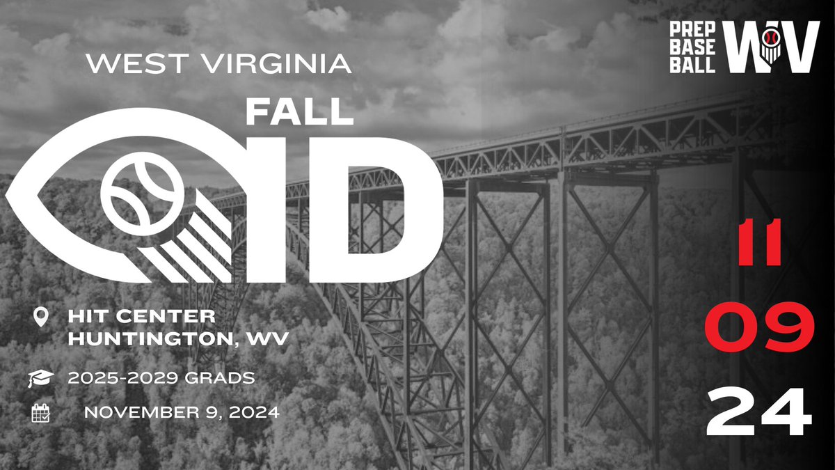 📅 Nov 9
📍Huntington, WV
🙋‍♂️ 2025-2028 grads

prepbaseballreport.com/event/WV/2024-…