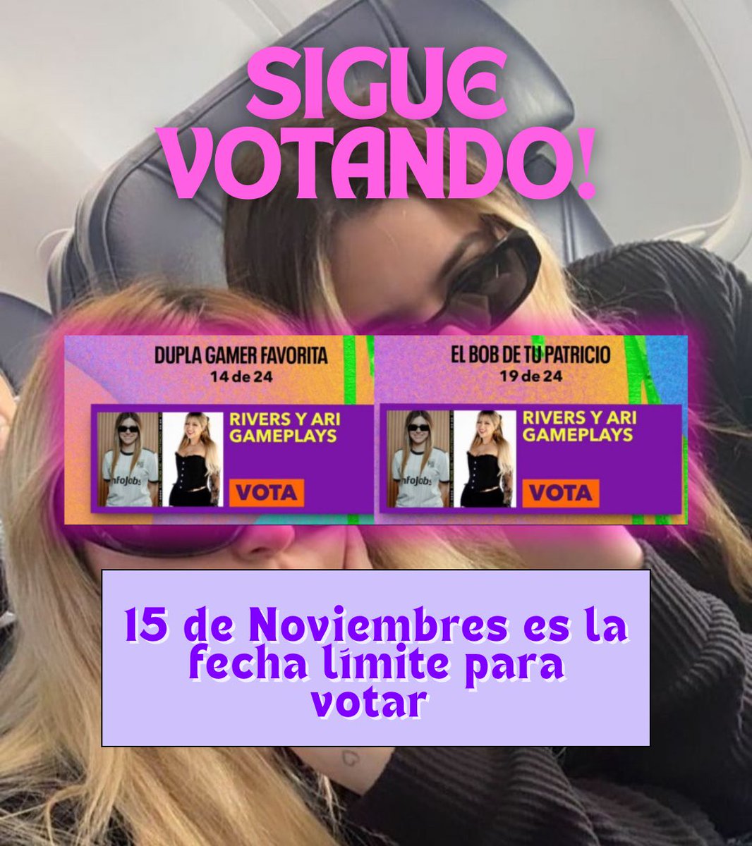 rivariupdates's tweet photo. 📣|| RECORDATORIO KCA 2024 

No olviden seguir votando por Ari y Rivers en sus dos categorías en los Kids Choice Awards 

📆 El evento será el 19 de Noviembre

Aquí el link para votar👇

https://t.co/ahhBXrJQhi https://t.co/SV4eWC47m3