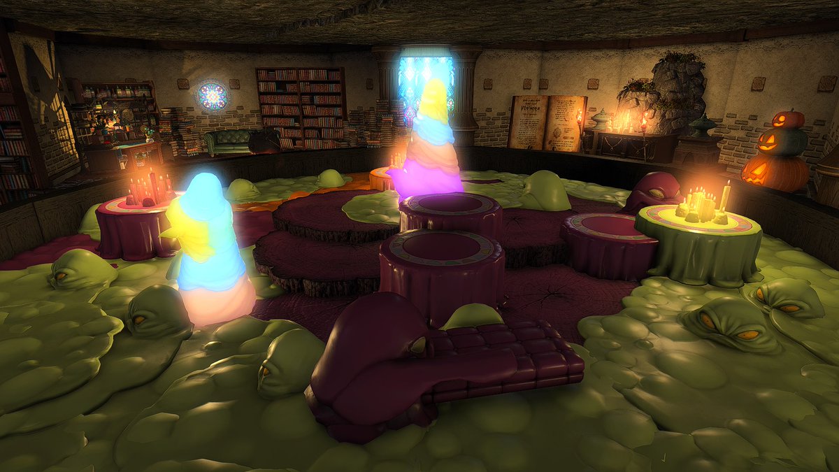 TeigeZuHeltzer's tweet photo. BIG NEWS SPOOKY PEOPLE

The Tricks and Treats event is almost here!! October 30th! Info in the Carrd! https://t.co/F7qw0cjWv0

"The Cauldron"

Witch, I can hear this image. 

Chuchulainn-LB-Ward3-Plot37

 #FF14Housing #FF14ハウジング #hgxiv #HousingEden #FF14 #FinalFantasyXIV https://t.co/5eqkacA5eB