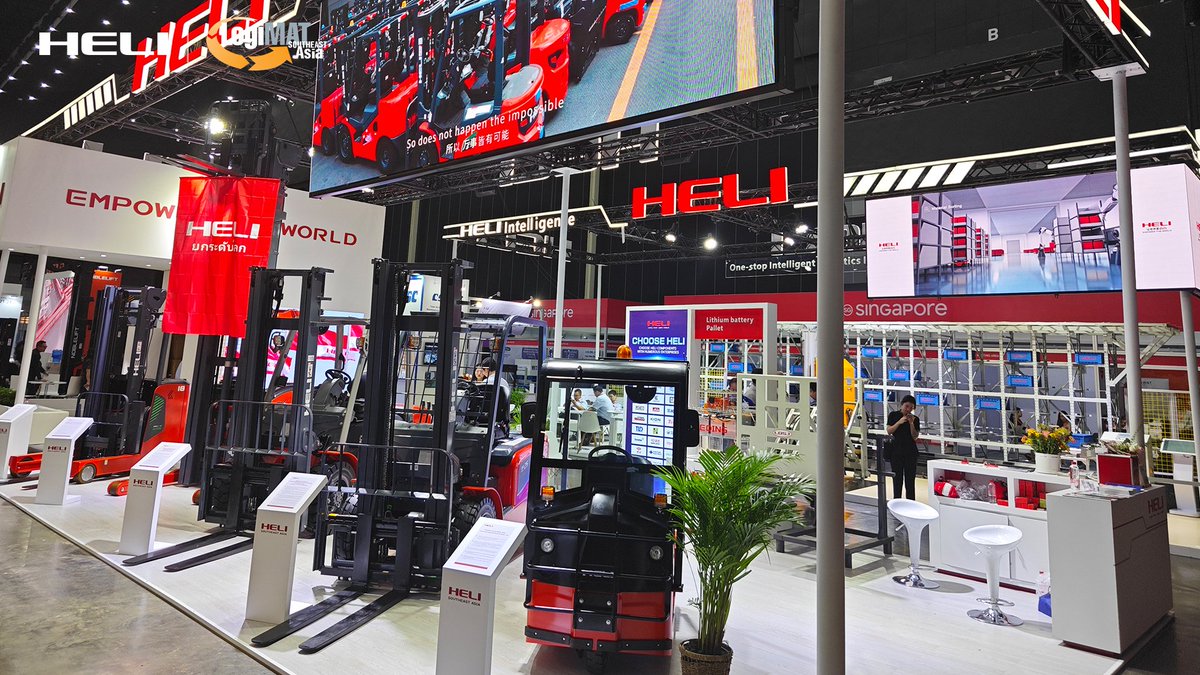 heliforklifts's tweet image. 🔥Welcome to the popular LogiMAT Southeast Asia 2024 exhibition in Bangkok, Thailand! 
Come and Experience the Thailand premiere of HELI intelligent logistics products.
Remember our booth number: Hall 100, E01 &amp;amp; F01. 👉 
#LogiMAT2024 #EmpowerTheWorld #HELIProduct