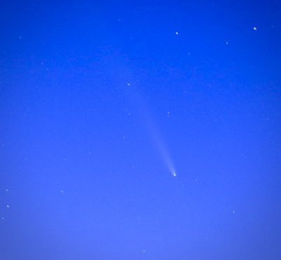 Finally got an evening with no clouds to see the #comet. You’ll probably need binoculars if not in a real dark area. #tsuchinshanatlas