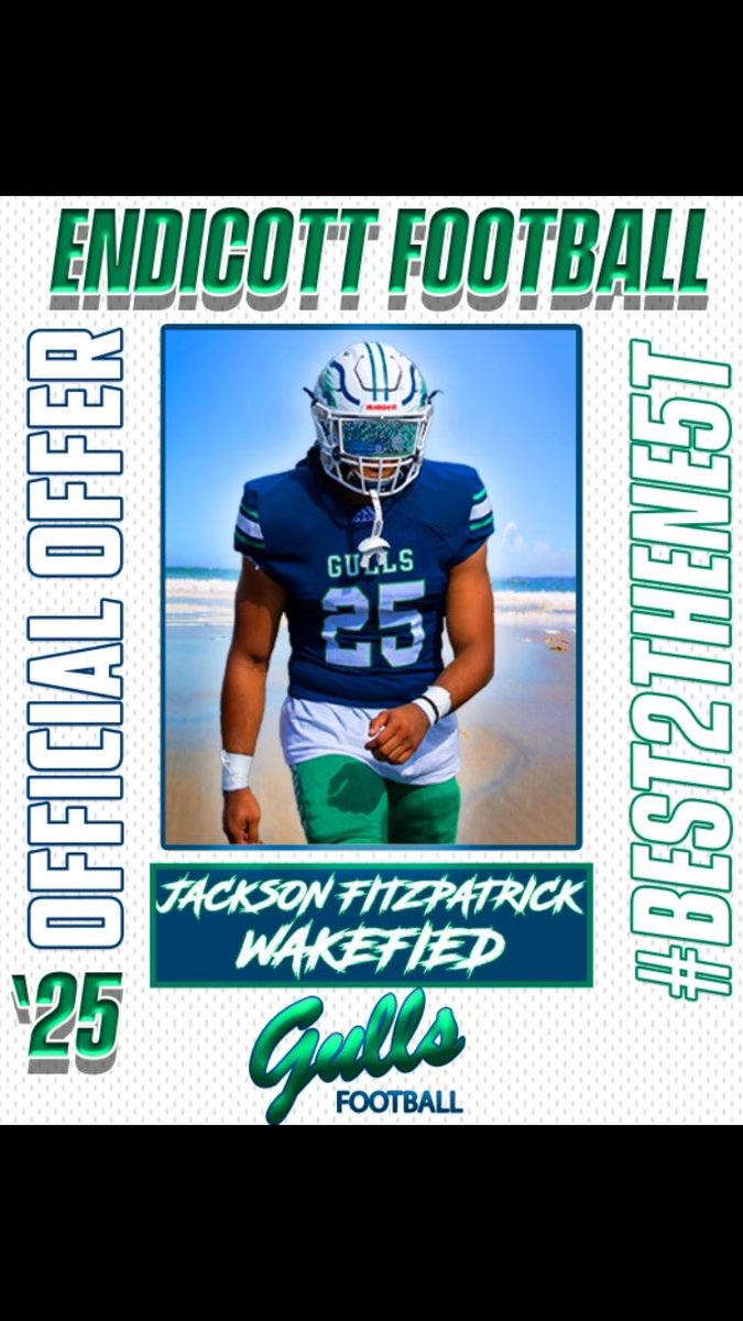 Thankful to receive an offer from <a href="/EndicottFB/">Endicott College Football</a>! Thank you <a href="/CoachPerilloEC/">Tyler Perillo</a> for this opportunity